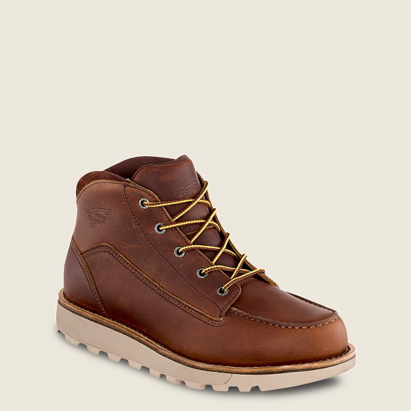 Red Wing Iş Botu Erkek - Traction Tred Lite - Waterproof Soft Toe Chukka - Kahverengi - 21ZDPESVF